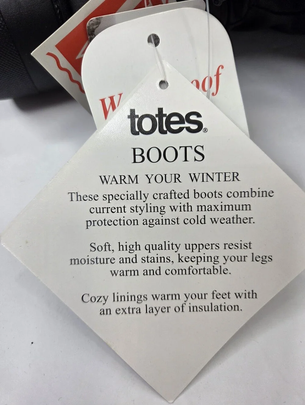 Totes Woman's Black Thermolite Insulated Waterproof Mid Calf Winter Boot 7 WIDE